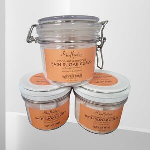 3 Pack Shea Moisture‎ Coconut Hibiscus Bath Sugar Cubes 7.5 Oz Each